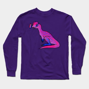 BIlophosaurus Prideosaur - Pride Month Bisexual Flag Dinosaur Long Sleeve T-Shirt